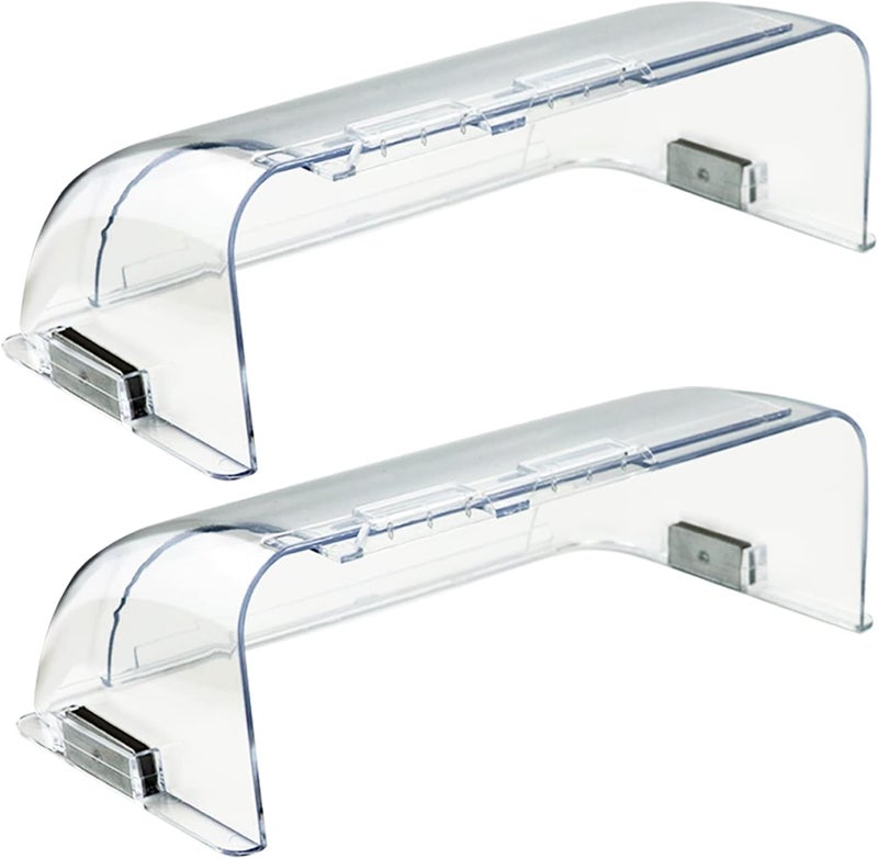 Binazon Heating & Air Vent Deflector for Vents, Sidewall, Ceiling, Floor Registers - Adjust Between 9"-14", Magnetic Vent Covers for Air Conditioning, Heat, AC, Floor, Under Furniture (2 Pack Clear) - Image 1